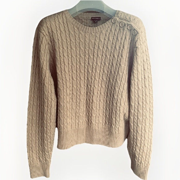 Nevada Rare Vintage Wool Blend Cable Knit Mustard Yellow Scoop Neck Size XL (18) - Picture 1 of 10